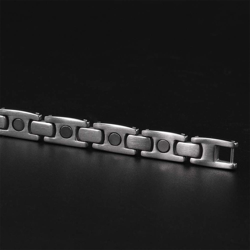 Germanium Bracelet, Magnetic Bracelet, Women's Pure Titanium (99.5%), Lightweight, Hypoallergenic,