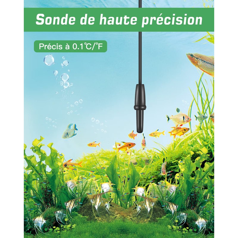 Zacro Aquarium Thermometer - LCD Digital Thermometer Aquarium with Suction