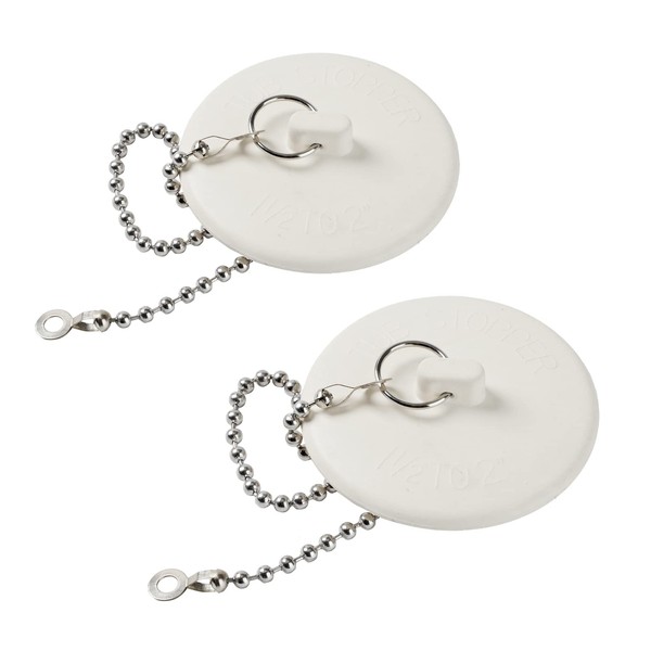 2 Packs Tub Stopper, Rubber Bathtub Stoppers Drain Plug with