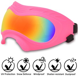 Dog Sunglasses,Doggles Anti-UV Protection, Pet Sunglasses with Adjustable Strap, Suitable for Motorcycle Car Driving Bike Riding Hiking Swimming Wind Dust Fog Dog Eye Protection