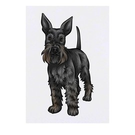 'Black Schnauzer' Temporary Tattoo - Water Resistant, Skin-Safe, Non-Toxic Transfer (TO00045250)