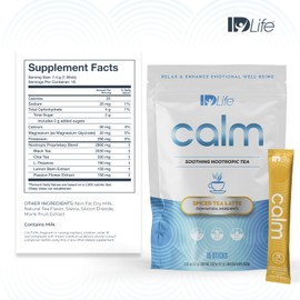 IDLife Calm - Cognitive Support Powder with Adaptogenic Blend for Concentration and Emotional Well-Being - 15-Day Supply, 15 Sticks per Bag