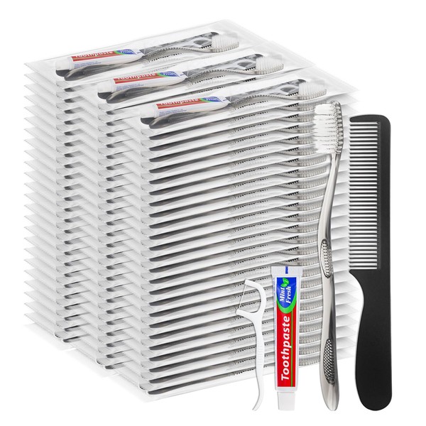 LLHQAMT Travel Toothbrushes with Toothpaste, Disposable Toothbrushes, Hygiene Kits in