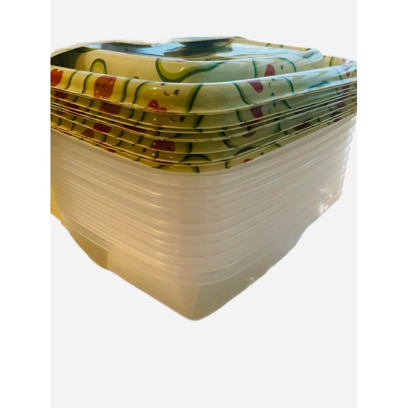 COOK WITH COLOR 20 PIECE PLASTIC RECTANGULAR FOOD CONTAINERS, 10