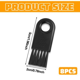 8 PCS Shaver Cleaning Brush Set for Electric Hair Clippers Black Shaver Nylon Brush Cleaning Electric Shaver Brushs Nylon Hair Brushs Set Hair Remover for Household Cleanings