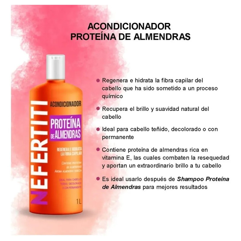 Acondicionador Para Cabello Aceite De Almendra 1lt Nefertiti