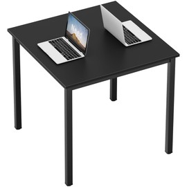 Need Small Square Dining Table- 31-1/2'' Sturdy and Heavy Duty Writing Desk for Small Spaces and Writing Table Desk Breakroom Table, Black Color