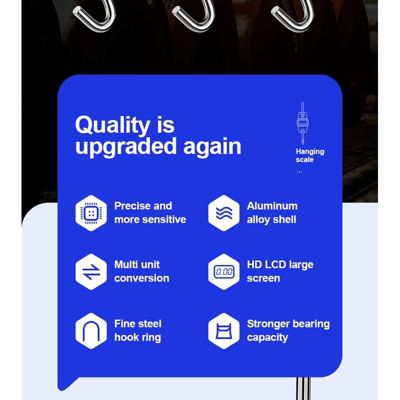 Digital Mini Crane Scale,660lb Capacity,Handheld with Hooks, Heavy Duty Hanging