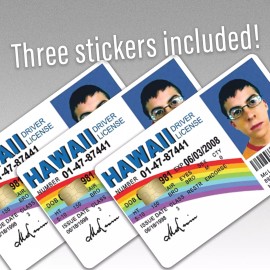 KCD 3 Pack McLovin ID Credit Card Skin Debit Sticker Funny Decal Cover Super Bad