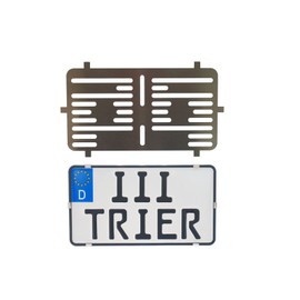 1x Rahmenlos Edelstahl Kennzeichenhalter 240 X 130 mm / 0,8 mm dick Für Motorrad - Roller (130)