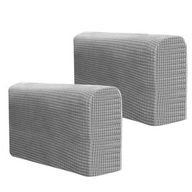 FAVOMOTO Armrest Covers, 2 Pieces Sofa Armrest Covers, Adjustable, Stretch Sofa Arm Caps, Armrest Protector, Backrest Throw, Stretch Armchair Protector, Soft Polyester Armrest Protector, Non-Slip