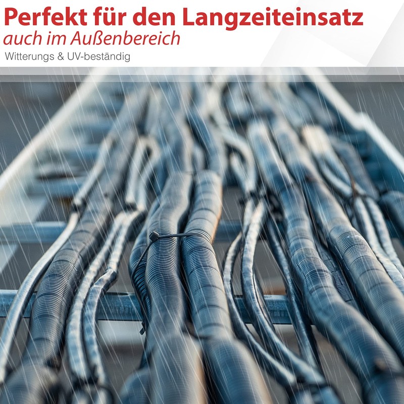 HeiKab Industrial Cable Ties Professional Cable Ties UV-resistant Black