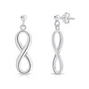 DTPSilver - 925 Sterling Silver Infinity Dangle Earrings - Post