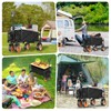 Electric Utility Wagon Cart, Rechargeable Electric Collapsible Folding Wagon, Large