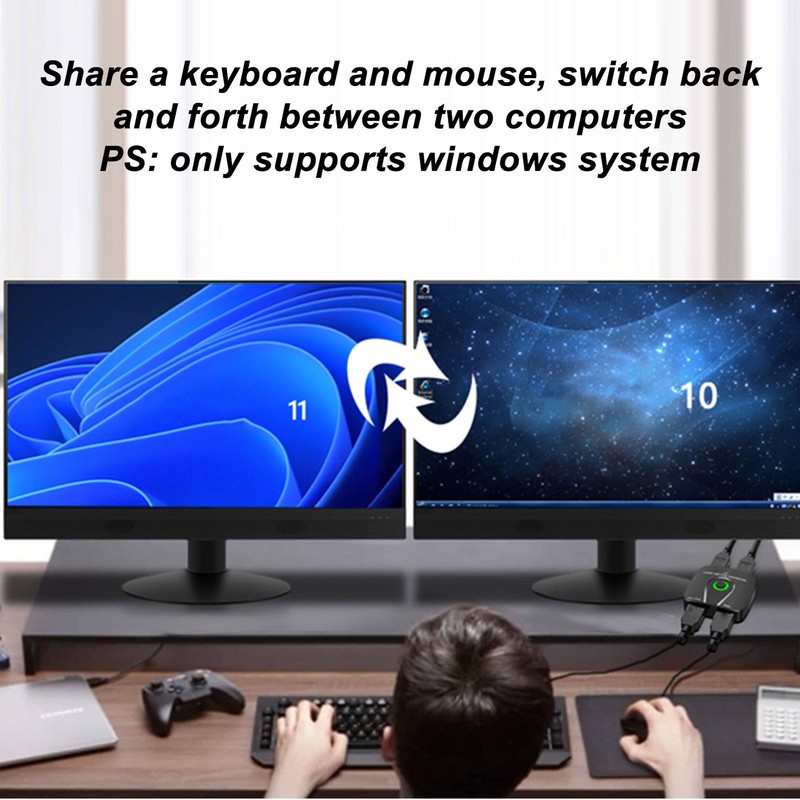 2 in 1 USB Switch Selector Multifunctional Stable Transmission KM