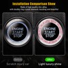 Kewucn Bling Crystal Double Rhinestone Car Engine Start Decoration Ring,