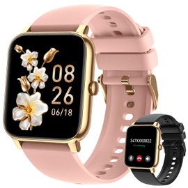 Smartwatch Women's Fitness Watch with Phone Function: Waterproof Fitness Tracker Men's Bluetooth Call Smart Watch with Heart Rate Sleep Monitor Pedometer Sports Watch Watches for Android iOS
