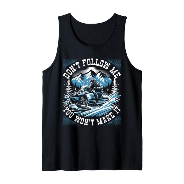 Funny Slogan for Snowmobile Riders Snow Machine Slednecks Tank Top