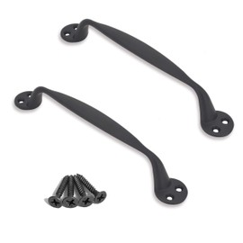 Ouvin Pack of 2 Rustic Door Pull Handle Barn Door Garden Gate Shed Pulls Handles (B)