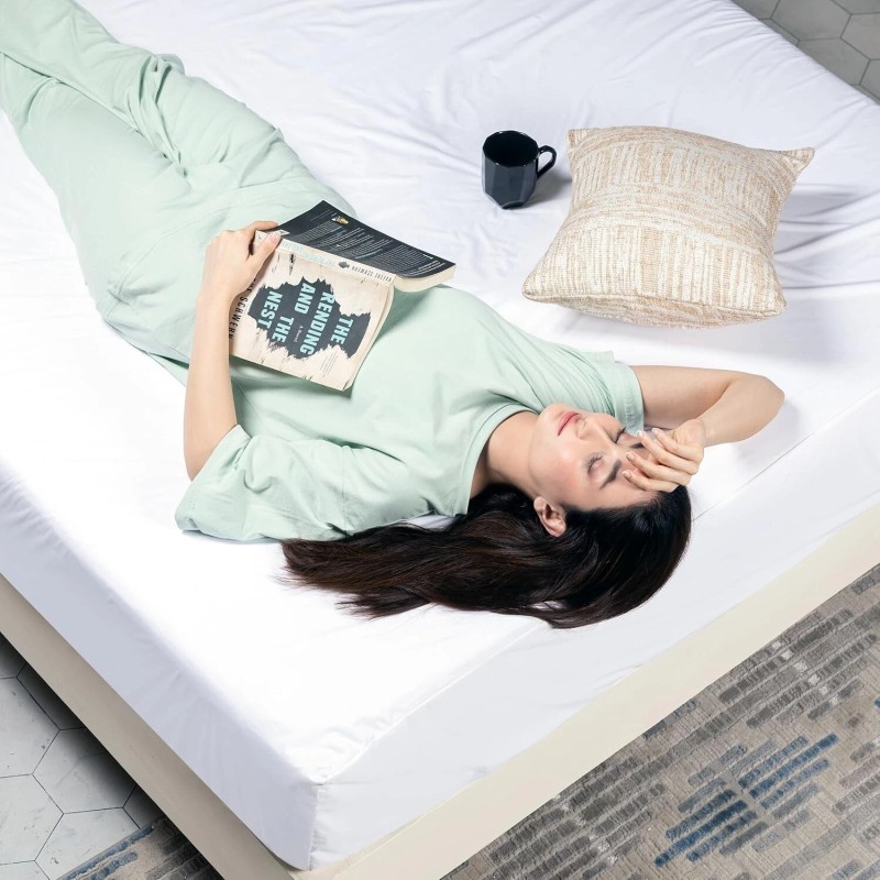 Hygea Natural Queen size Mattress Cover, Bed Bug Proof &