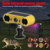 Solar Sound Strobe Motion Sensor Alarm,WONFAST LED Red Blue Flashing