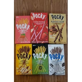 GLICO 6 PACK POCKY BISCUIT STICK CHOCOLATE,STRA