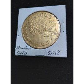 2018 Bacchus Brushed Gold Doubloon - Mardi Gras