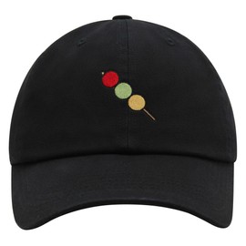 JPAK Candied Fruit skewers Premium Dad Hat Embroidered Cotton Baseball Cap Tanghulu Skewers Black