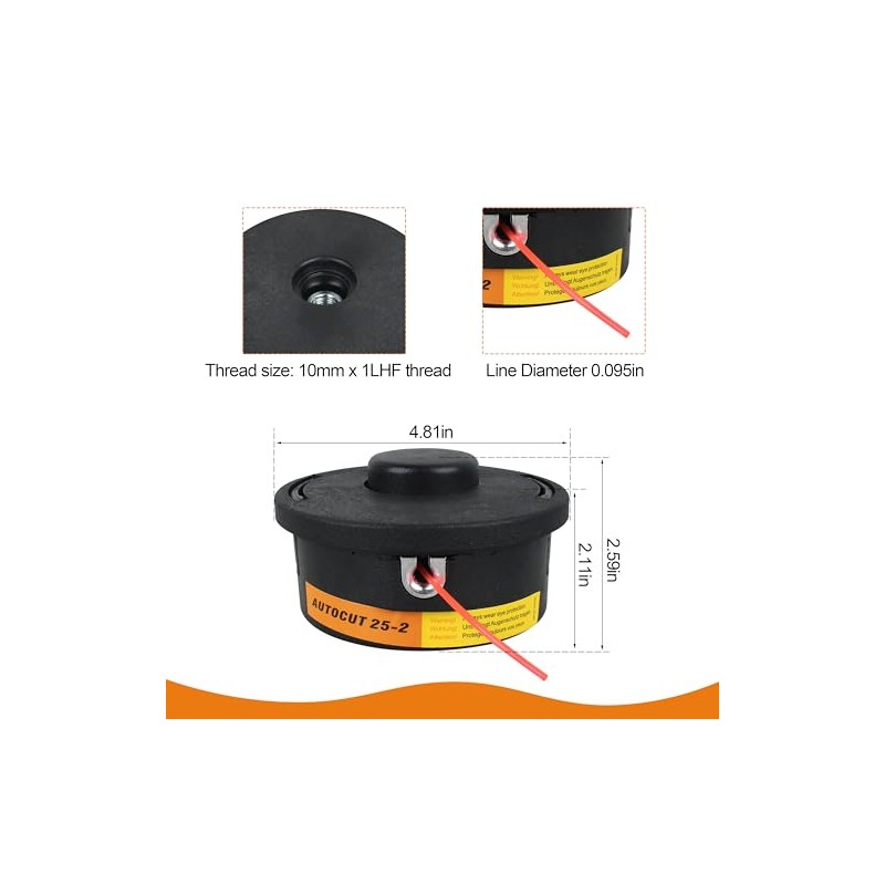 25-2 Bump Feed Trimmer Head for Stihl FS55 FS55R FS56