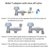 Hibbent Bidet T adapter Toilet Connector with ON/OFF Valve -