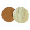 QWORK® Set of 6 10 cm Absorbent Coasters with Cork