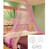 Eimilaly Two-tone Bed Canopy Mosquito Net Pink Purple with 250pcs
