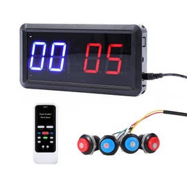 Ledbrigym Electronic Score Keeper Scoreboard with Remote for Cornhole Basketball Ping Pong Table Tennis Badminton Volleyball Baseball Billiard Squash Quiz Kids Electronic Digital Clock