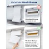 WOHNHELD® Kitchen Roll Holder No Drilling [With Roll Brake for