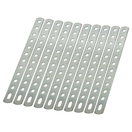 tomzz Audio 2400-031 Perforated Strips Metal Set of 10 192 x 16 mm for Various Uses Stable Version