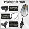 Landrain Handlebar End Mirrors E Approved, Motorcycle Mirrors E-Approved, Handlebar