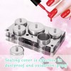 5-piece stainless steel nail liquid container, mini liquid container, non-slip
