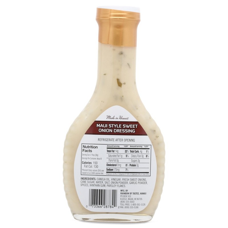 Hawaiian Hula Maui Style Sweet Onion Salad Dressing