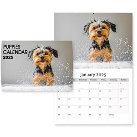 2025 Calendar UK 12 Months A4 Cute Dog Calendar 2025 Month to View Calendar Wall Calendar Papa Prints