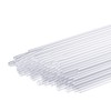 [500 Pack] Disposable Plastic Drinking Straws - 7.75"High - Clear