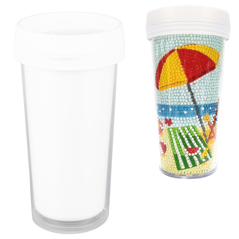 DIY Rhinestone Water Cup Handcraft Clear Symbols Exquisite Cartoon Water