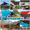 Amgo 10' x 10' Red Square Sun Shade Sail Canopy