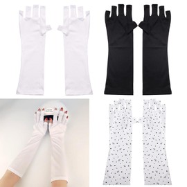 KASESSS 3 Pairs UV Gloves for Gel Nails, Fingerless UV Protection Gloves, Nail Art Anti UV Gloves, Lightweight Nail Gloves UV Protection, UV Lamp Gloves for Protect Hands from UV Light Lamp Dryer