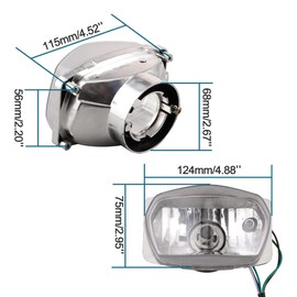 GOOFIT 12V Motorcycle headlights Replacement for Suzuki Modified Motorcycle 50cc 70cc 90cc 110cc 125cc 150cc Dirt Pit Bike