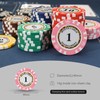 LUOBAO Premium Numbered Poker Chips for Card Board Game,Professional Clay