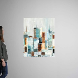 City Colors I Wall Decal, Skyline Artwork