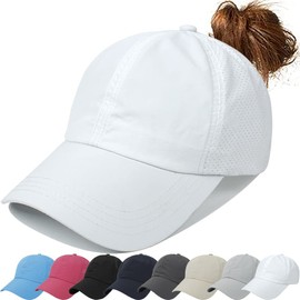 Baseball Cap Mens Embroidery Classic Washed Vintage Dad Cap Adjustable Summer Sun Unisex Quick Dry Hat Fashion Breathable Sports Running Climbing Hiking White