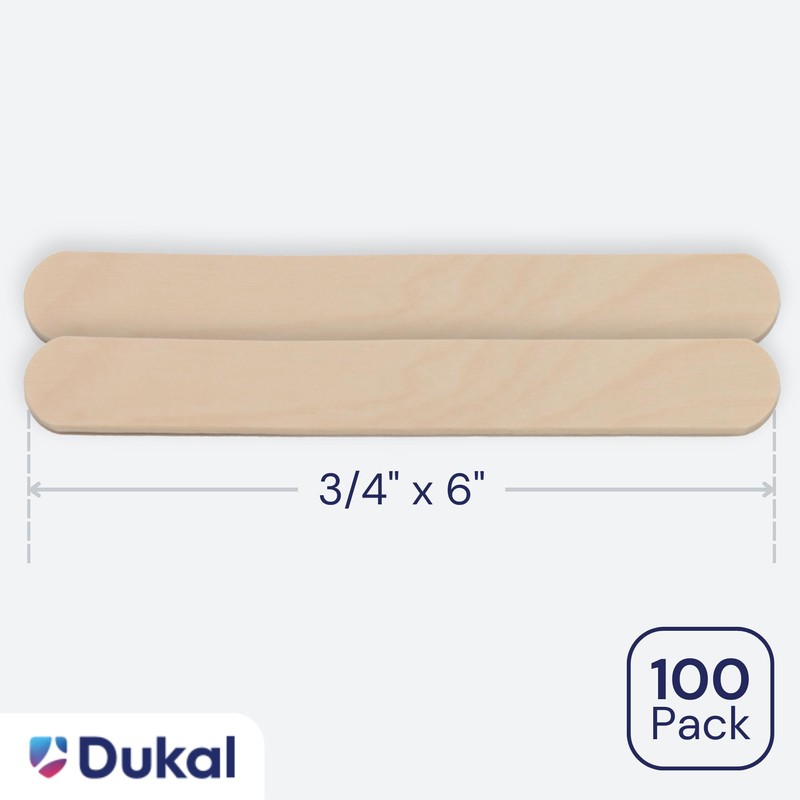 Dukal Large Wooden Wax Sticks - Body Hair Removal Applicator