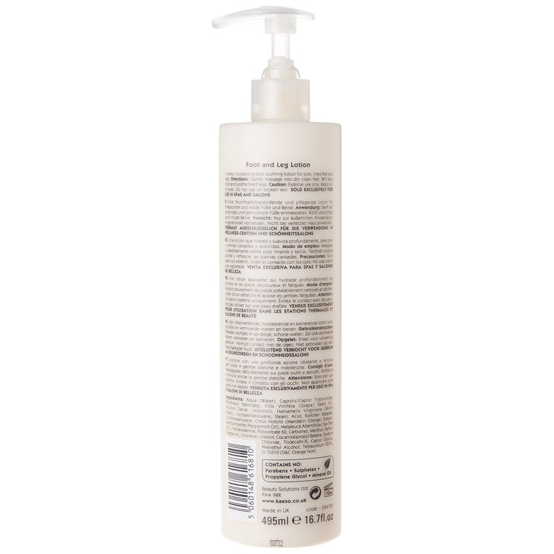 Kaeso Mandarin and Mint Yoghurt Foot/ Leg Lotion 495 ml