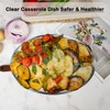 LERIYUFS 2.4L Glass Baking Dish for Oven, Borosilicate Glass Casserole